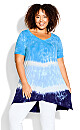 Plus Size Tyler Tie Dye Tunic - Blues