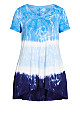 Plus Size Tyler Tie Dye Tunic - Blues