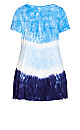 Plus Size Tyler Tie Dye Tunic - Blues