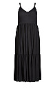 Plus Size 3 Tier Dress - black