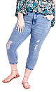 Plus Size Jean Holly Crop Rip