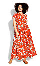 Havana Maxi Dress - orange floral