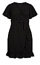 It's A Wrap Plain Dress - black