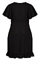 It's A Wrap Plain Dress - black