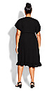 It's A Wrap Plain Dress - black