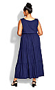 Plus Size Seashore Maxi Dress - navy