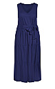 Plus Size Seashore Maxi Dress - navy