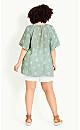 Medallion Peasant Top - mint