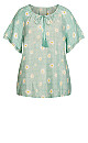 Medallion Peasant Top - mint