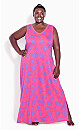 Plus Size Maxi Print Sleeveless