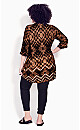 Victoria Frill Neck Nutmeg Print Pintuck Tunic