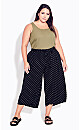 Pull On Black Spot Culotte