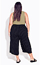 Pull On Black Spot Culotte