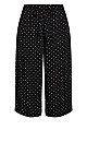 Pull On Black Spot Culotte