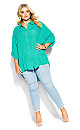 Island Breeze Turquoise Textured Tunic