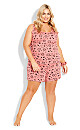 Plus Size Day N Night 3 Piece Set - coral