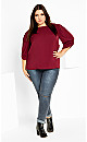 Women's Plus Size Emery Top - ruby