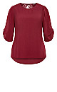 Women's Plus Size Emery Top - ruby