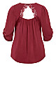 Women's Plus Size Emery Top - ruby