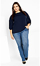 Women's Plus Size Emery Top - truenavy