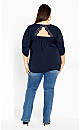 Women's Plus Size Emery Top - truenavy