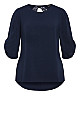 Women's Plus Size Emery Top - truenavy