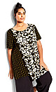 Plus Size Jules Spliced Tunic - animal dot