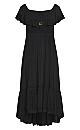 Plus Size Clementine Maxi Dress - black