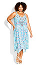 Plus Size Elora Dress - blue print