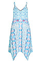 Plus Size Elora Dress - blue print