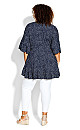 Plus Size Harper Navy Spot Tunic