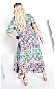 Plus Size Sundara Border Dress - blue