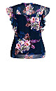 Nova Floral Top - navy