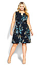 Plus Size Alessia Dress - navy