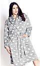 Hearts Robe - grey