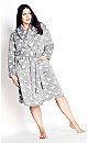 Hearts Robe - grey