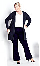 Plus Size Meadow Mews Navy Knitted Cardigan