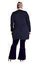 Plus Size Meadow Mews Navy Knitted Cardigan