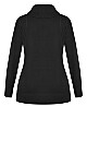 Plus Size Rosie Cable Knit Black Sweater