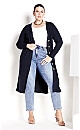 Plus Size Button Knit Cardigan