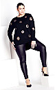 Plus Size Sequinela Jumper - black