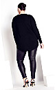 Plus Size Sequinela Jumper - black