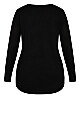 Plus Size Sequinela Jumper - black