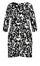 Deanna Wrap Print Dress - silhouette