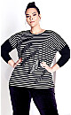 Plus Size Lizzy Top - black