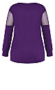 Mesh Sleeve Top - purple