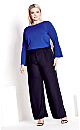 Plus Size Burrow Plain Top - cobalt