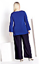 Plus Size Burrow Plain Top - cobalt