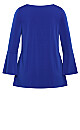 Plus Size Burrow Plain Top - cobalt