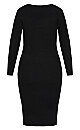 Plus Size Marly Sweater Dress - black